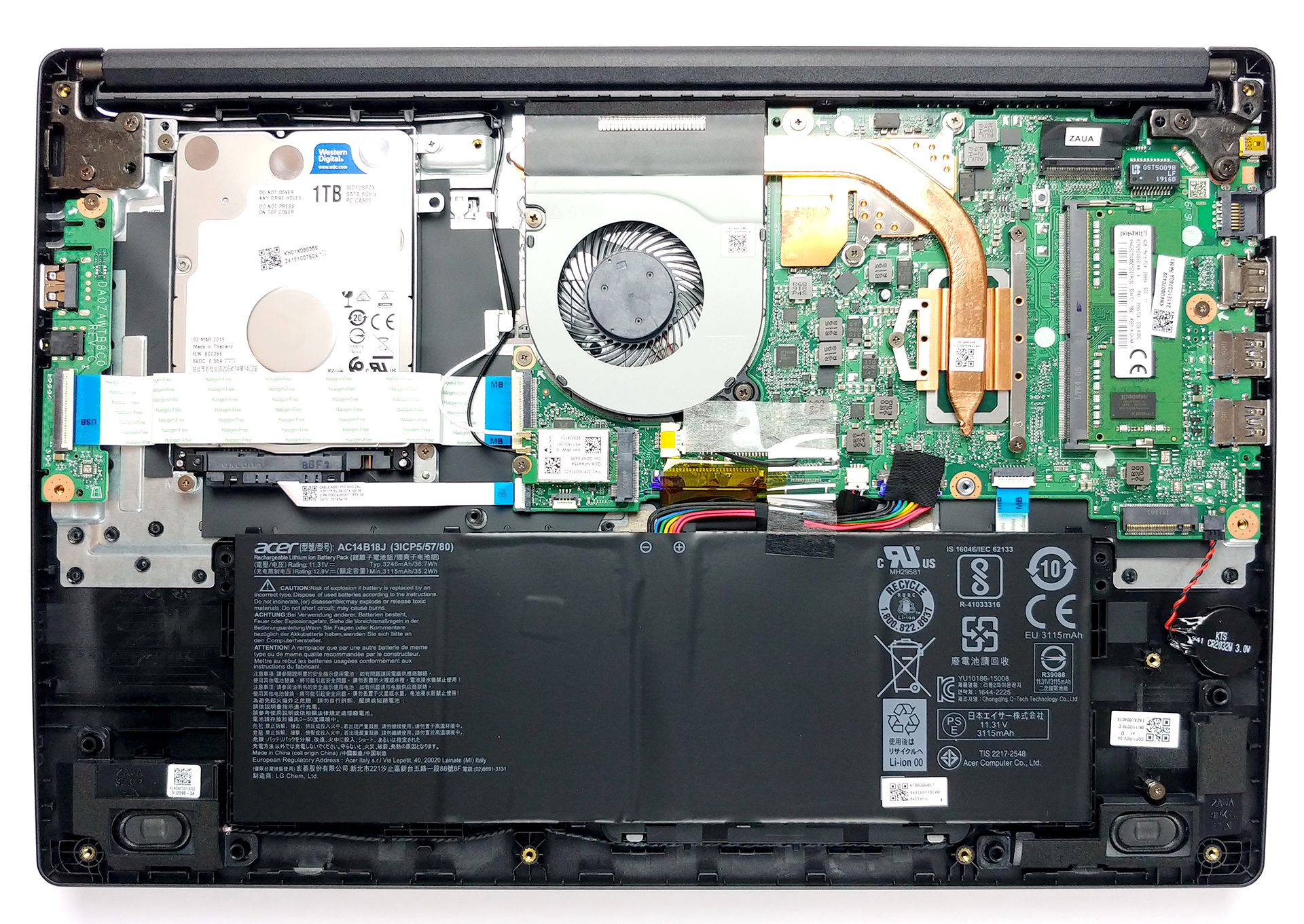 How to replace and fix ACER A315-55G-55KG-57G LED DDZAUALC011 50.HG2N7.002 LCD Cable (Acer Aspire 3 (A315-55G))